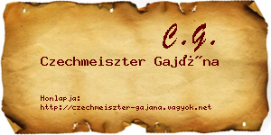 Czechmeiszter Gajána névjegykártya